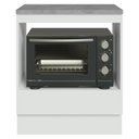 Ver imagem 7 de Balcão para Forno/Micro-Ondas 70 x 60 cm 1 Gaveta (com Tampo) Branco Madesa