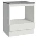 Ver imagem 2 de Balcão para Forno/Micro-Ondas 70 x 60 cm 1 Gaveta (com Tampo) Branco Madesa