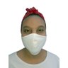 20 un Máscara Hospitalar em tecido lavável branca infantil\adulto - 1
