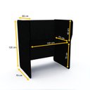 Ver imagem 2 de BAIA P/ TELEMARKETING SIMPLES INICIAL PANDIN MAXXI - PRETO ETSI03