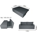 Ver imagem 7 de Sofá de 03 Lugares Life_MM Com Baú que se Transforma em Sofá Cama Resistente e Confortável em Linho 