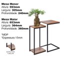 Ver imagem 5 de Jogo Mesa De Centro e Kit Mesa Lateral Aurora - ÉdeCasaMóveis