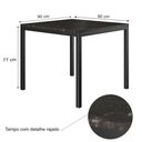 Ver imagem 2 de Mesa Industrial Pés em Metal 4 Lugares Cozinha Tampo Preto Cor:Preto