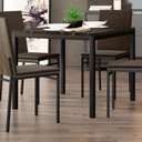 Ver imagem 3 de Mesa Industrial Pés em Metal 4 Lugares Cozinha Tampo Preto Cor:Preto