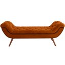 Ver imagem 3 de Puff Recamier Decorativo com Tachas 140 Cm Santorini Couríssimo Camel - Lyam Decor