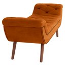 Ver imagem 5 de Puff Recamier Decorativo com Tachas 140 Cm Santorini Couríssimo Camel - Lyam Decor