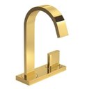 Ver imagem 1 de Torneira de Mesa para Lavatório Polo com Chapa Bica Alta Gold - Deca 1191.GL33