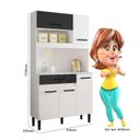 Ver imagem 3 de Kit Cozinha Linha Magazin 90 Nicioli - Branco/preto