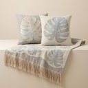 Ver imagem 2 de Kit Manta e Almofadas Decorativas para Sofá Chade Azul Nevoa - Nexta Casa