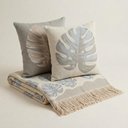 Ver imagem 3 de Kit Manta e Almofadas Decorativas para Sofá Chade Azul Nevoa - Nexta Casa