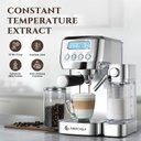Ver imagem 2 de Amzchef Máquina de Espresso com Lcd e 20 Bar, Frother Automático (prata)