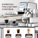 Ver imagem 7 de Amzchef Máquina de Espresso com Lcd e 20 Bar, Frother Automático (prata)