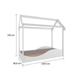 Mini Cama Montessoriana Infantil Montessoriana Infantil Montessoriana Uli Móveis Peroba - 4