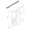 Guarda Roupa 6 Portas Império Naturale Off White - Gelius - 4