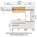 Ver imagem 4 de Armário de Cozinha Completa 260cm Branco Reims Madesa 01