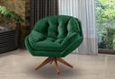Ver imagem 2 de Poltrona Decorativa Califórnia Giratória Suede Verde - Fm