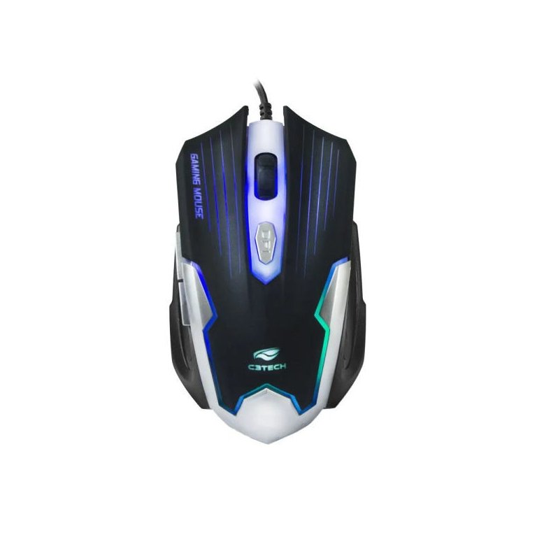 Mouse Gamer Usb Mg-11bsi Preto/Prata C3t