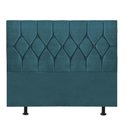 Ver imagem 2 de Cabeceira Estofada Cama Box Queen 160cm Istambul Suede Azul Turquesa- Mabe Magazine