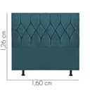 Ver imagem 3 de Cabeceira Estofada Cama Box Queen 160cm Istambul Suede Azul Turquesa- Mabe Magazine