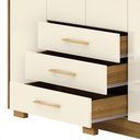 Ver imagem 7 de Guarda Roupa Solteiro 120 Cm 4 Portas 10088 Nature Champanhe Vlr Nature Champanhe