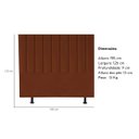 Ver imagem 3 de Cabeceira Estofada Cama Box King 195 Cm Catarina Veludo e Frame:terracota