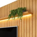 Ver imagem 4 de Painel com Bancada para Tv até 60 Polegadas Ripado com Led Dj Móveis Trento 143 Cedro Bali