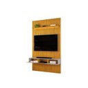 Ver imagem 3 de Painel com Bancada para Tv até 60 Polegadas Ripado com Led Dj Móveis Trento 143 Cedro Bali