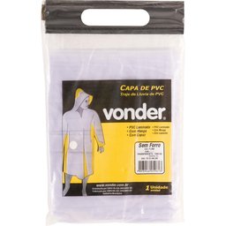 Capa De Chuva Pvc Laminado Sem Forro Gg Incolor Ca11040 - Vo - 2