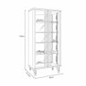 Cristaleira Évora Off White/cinamomo 2 Portas de Vidro - Hb Móveis - 7
