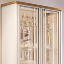 Ver imagem 3 de Cristaleira Évora Off White/cinamomo 2 Portas de Vidro - Hb Móveis