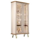 Ver imagem 1 de Cristaleira Évora Off White/cinamomo 2 Portas de Vidro - Hb Móveis