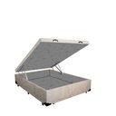 Ver imagem 2 de Base Box Baú Casal Luxo Blindado NK Camas Suede Bege 41x138x188