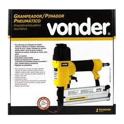 Grampeador Pinador Pneumático Profissional GPV 201 Vonder Para Grampo Reto E Pino Tipo F - 4
