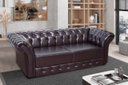 Ver imagem 2 de Namoradeira Chesterfield 186cm Marrom com Capitonê
