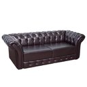Ver imagem 1 de Namoradeira Chesterfield 186cm Marrom com Capitonê
