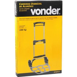 Carrinho Aluminio Dobrável 100kg - Vonder - 3