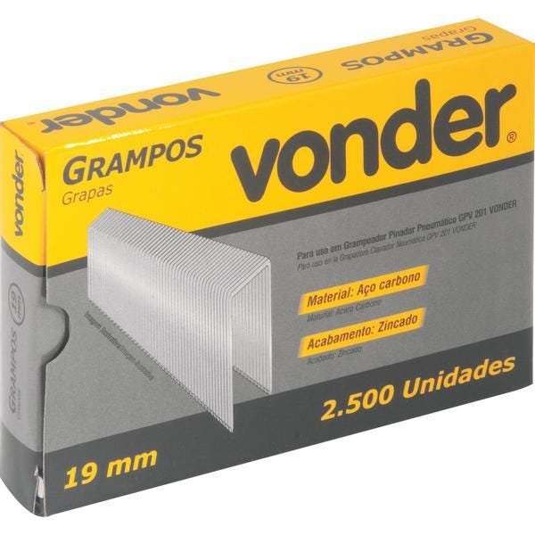 Grampo 19mm para Gpv201 caixa com 2500 - Vonder - 2
