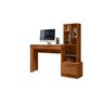 Escrivaninha Office Lion Com Biblioteca Teca Supremo - Ninho Decor - 1