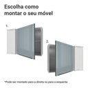 Ver imagem 4 de Armário Aéreo de Canto 1 Porta Branco/cinza Lux Madesa Branco/cinza
