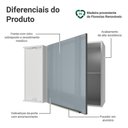 Ver imagem 3 de Armário Aéreo de Canto 1 Porta Branco/cinza Lux Madesa Branco/cinza