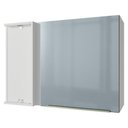Ver imagem 1 de Armário Aéreo de Canto 1 Porta Branco/cinza Lux Madesa Branco/cinza