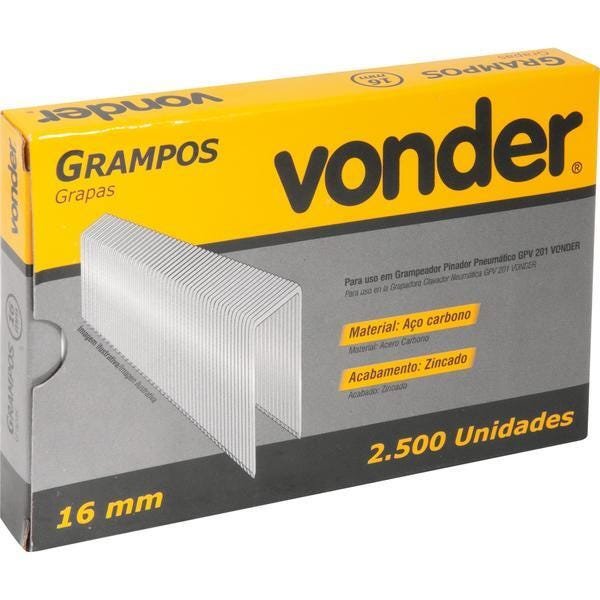 Grampo 16mm para Gpv201 caixa com 2500 - Vonder - 2