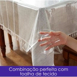 Plástico Transparente Cristal Mesa Capa Costura 2,50 X 1,40 M - 5