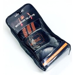 Luva De Boxe - 16 Oz - Preta com Laranja - Liveup - 3