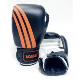 Luva De Boxe - 16 Oz - Preta com Laranja - Liveup - 1