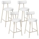 Ver imagem 1 de Kit 04 Banquetas Baixa Cozinha Sala Jantar Bancada Milão Arena L02 Facto Branco - lyam decor