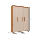 Ver imagem 3 de Guarda Roupa Belize P/ Quarto de Solteiro 100% Mdf Fênix