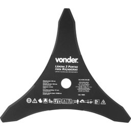 Lâmina 3 Pontas para Roçadeira 300x20,0x3,8mm - Vonder - 1