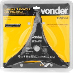 Lâmina 3 Pontas para Roçadeira 300x25,4x3,8mm - Vonder - 2