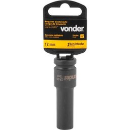 Soquete Sext Impacto Longo Enc 1/2" 12mm Aço Cromo Vonder - 1